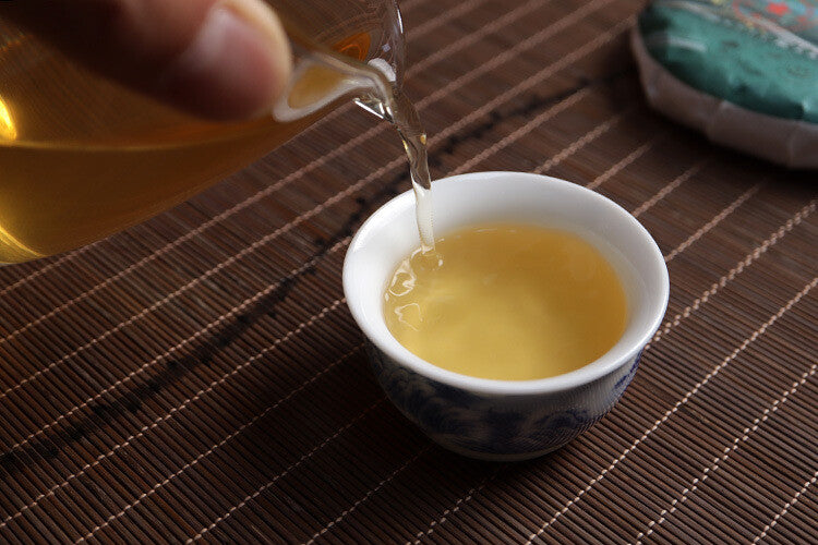 Yunnan Pu'er Tea 2023 Secret Golden Leaf 100g Small Cake Raw Pu'er Tea