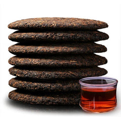 Premium 357g Yunnan Spring Puer Ripe Tea Cake - Cooked Black Tea for Health Care