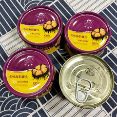 Ready-to-Eat  Sea Urchin canned  Sea urchin yellow delicious sashimi dishes 120g