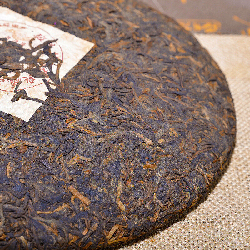 357g Pu'er Tea Cooked Tea Cake Tea Old Ban Zhang Jinya Cooked Tea Cake Pu'er Tea