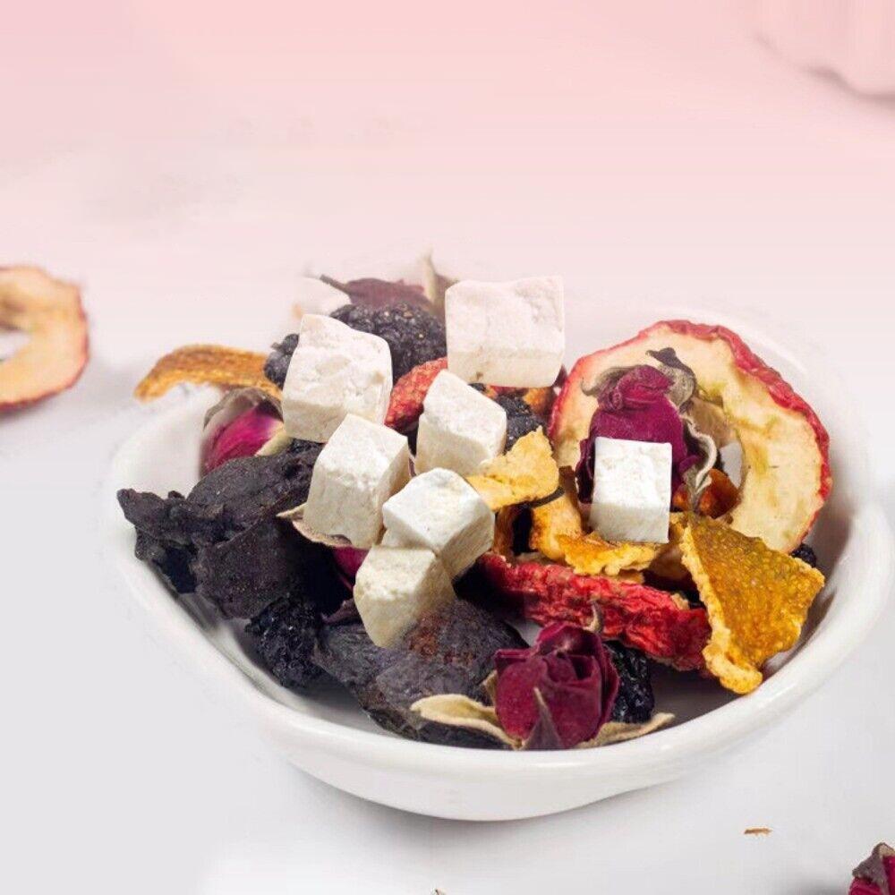 Natural Organic Beauty Health Tea Plum Hawthorn Poria Tea Apple Rose Roselle Tea
