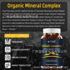 100% Vegan Organic Shilajit Gummies Cognitive Energy Support 60 Count