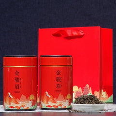 Fujian Wuyi Black Tea Jin Jun Mei Flower Fragrance Bulk Black Tea Tin 500g