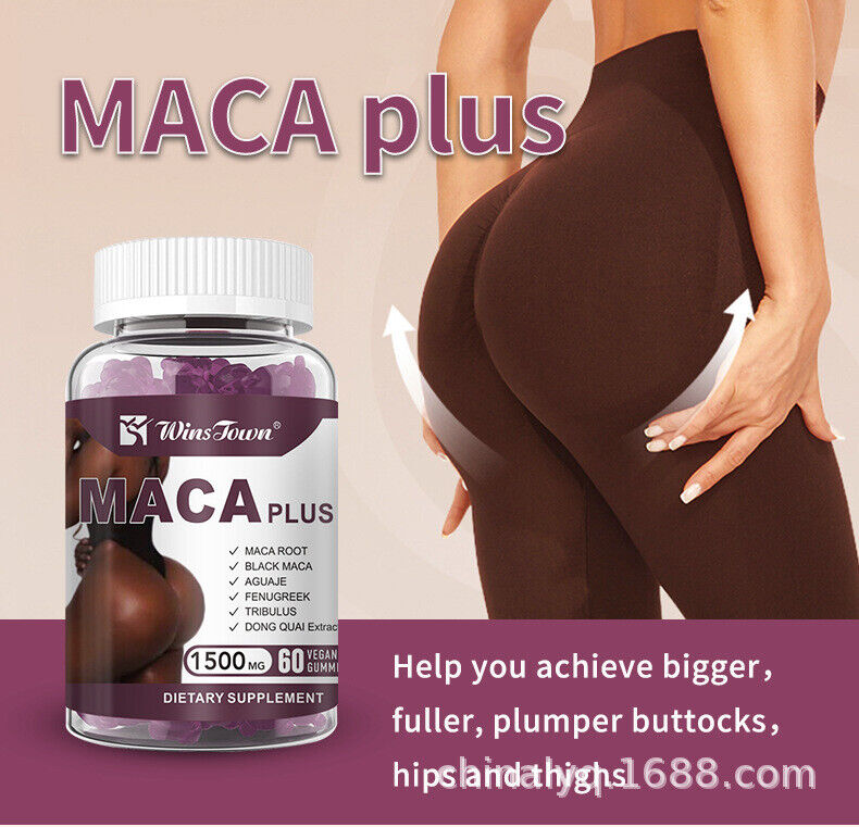 100% Pure Maca Plus Gummy HIP BUTT ENLARGEMENT  Natural Big Butt Gummies