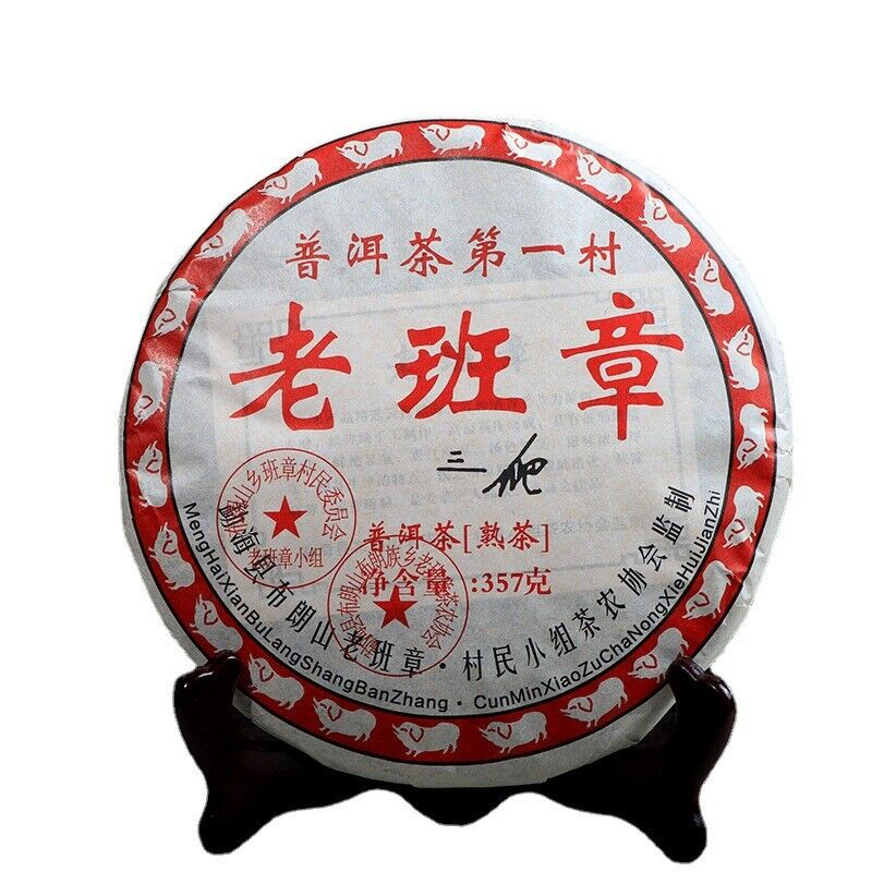100% Natürlicher Sanpa Lao Ban Zhang Reife Puerh Shu Puer Tee 357g