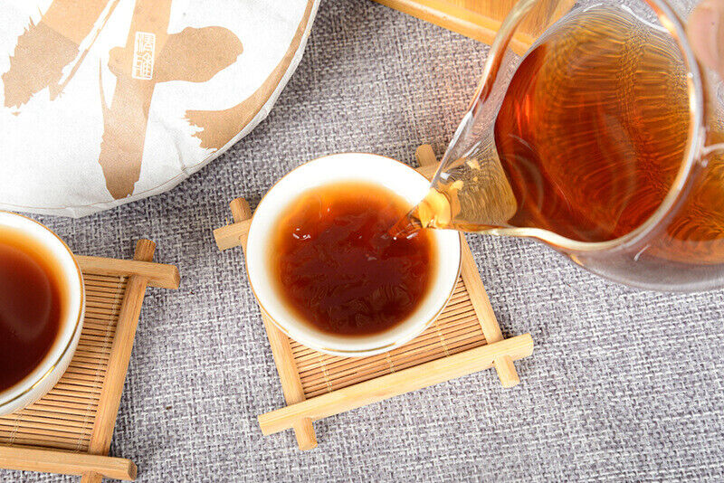 Yunnan Pu'er Tea Cooked Tea Aged Tribute Cake 357g Seven Sons Golden Bud Tea