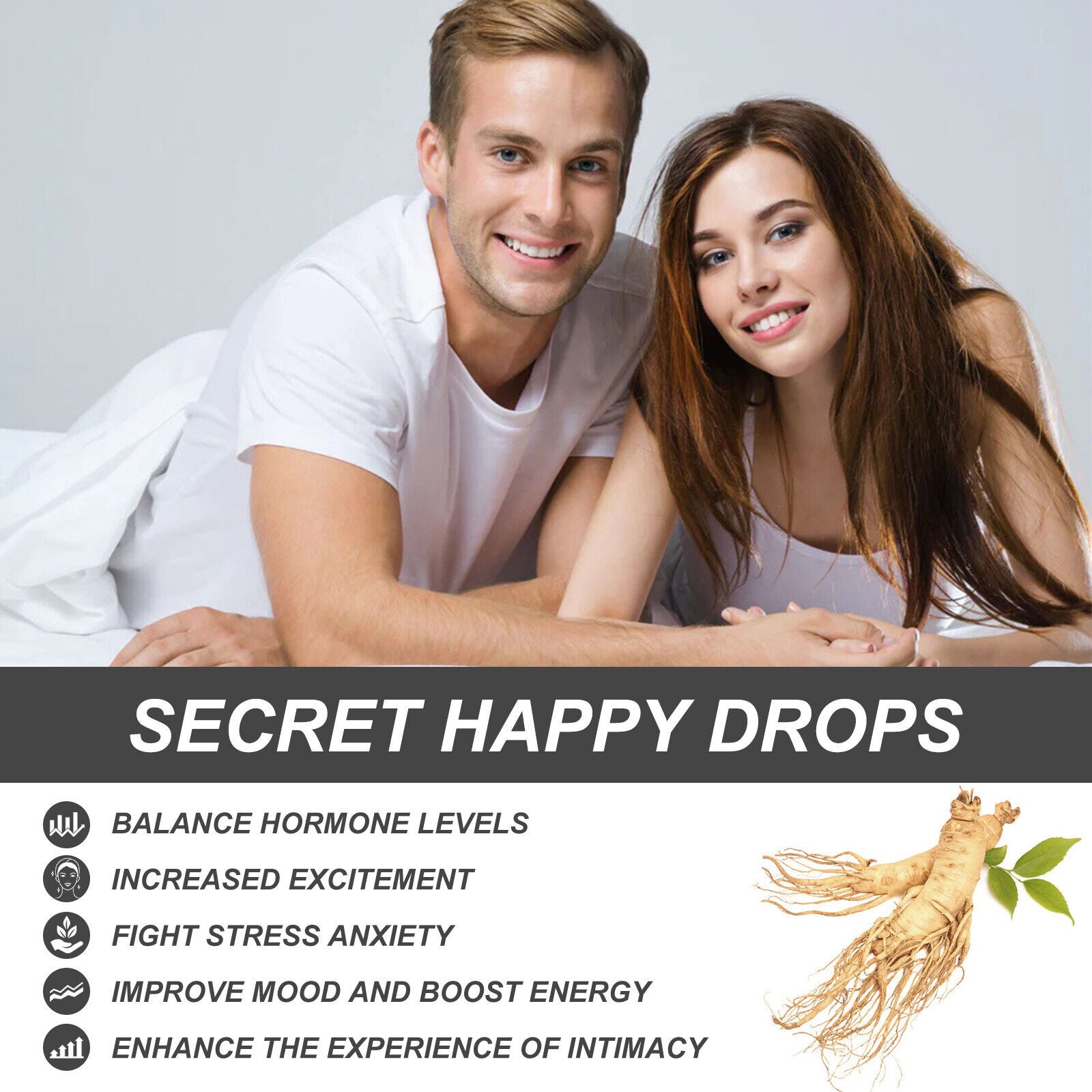 Natural Health Body Care Drops - Secret Happy Drops, 60ml (3pcs）