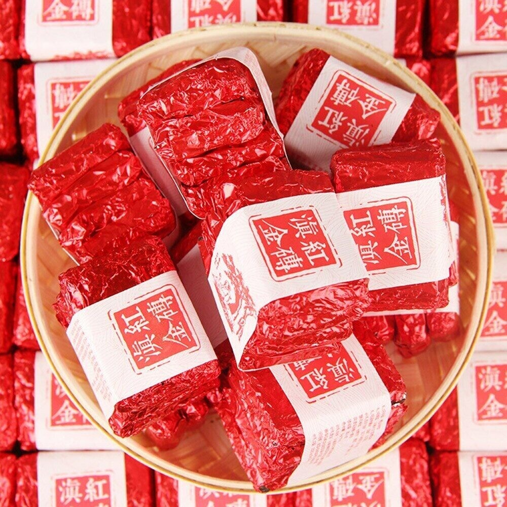 Yunnan Dianhong Black Tea 100g Mini Gold Cube Compressed Fengqing Loose Leaf