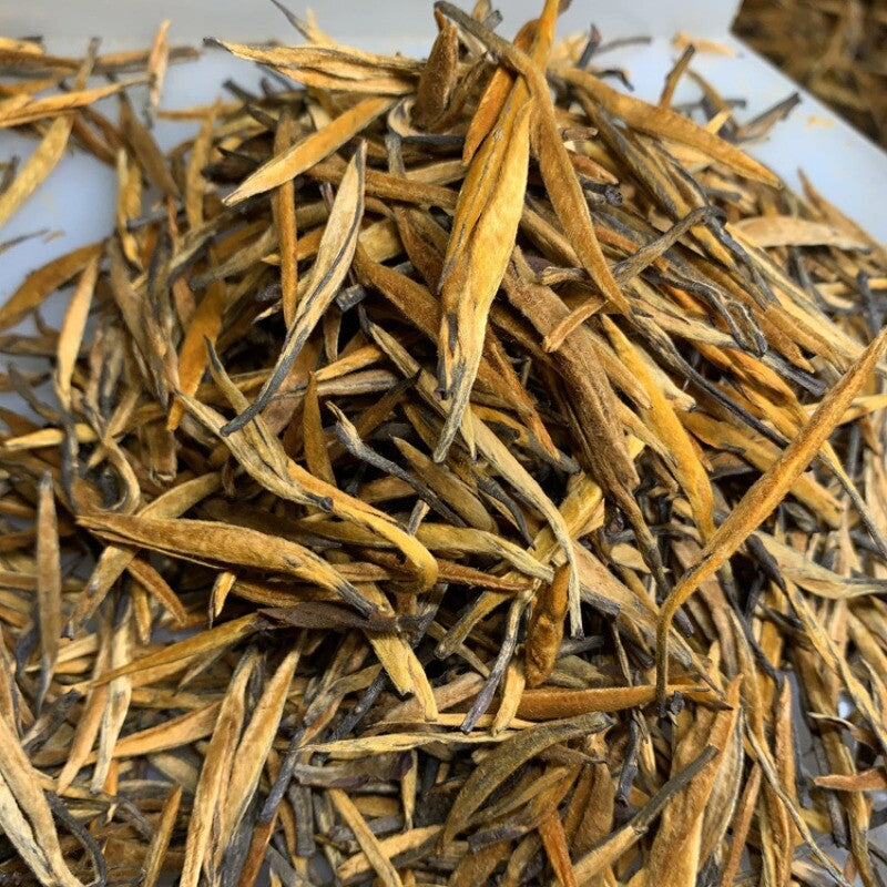 Yunnan Dian Hong Tea Fengqing Big Golden Needle Black Tea Bulk Tin 500g