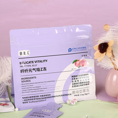 Fiber Genius Suck Z Jelly 0 Fat Collagen Fruit & Vegetable Konjac Jelly
