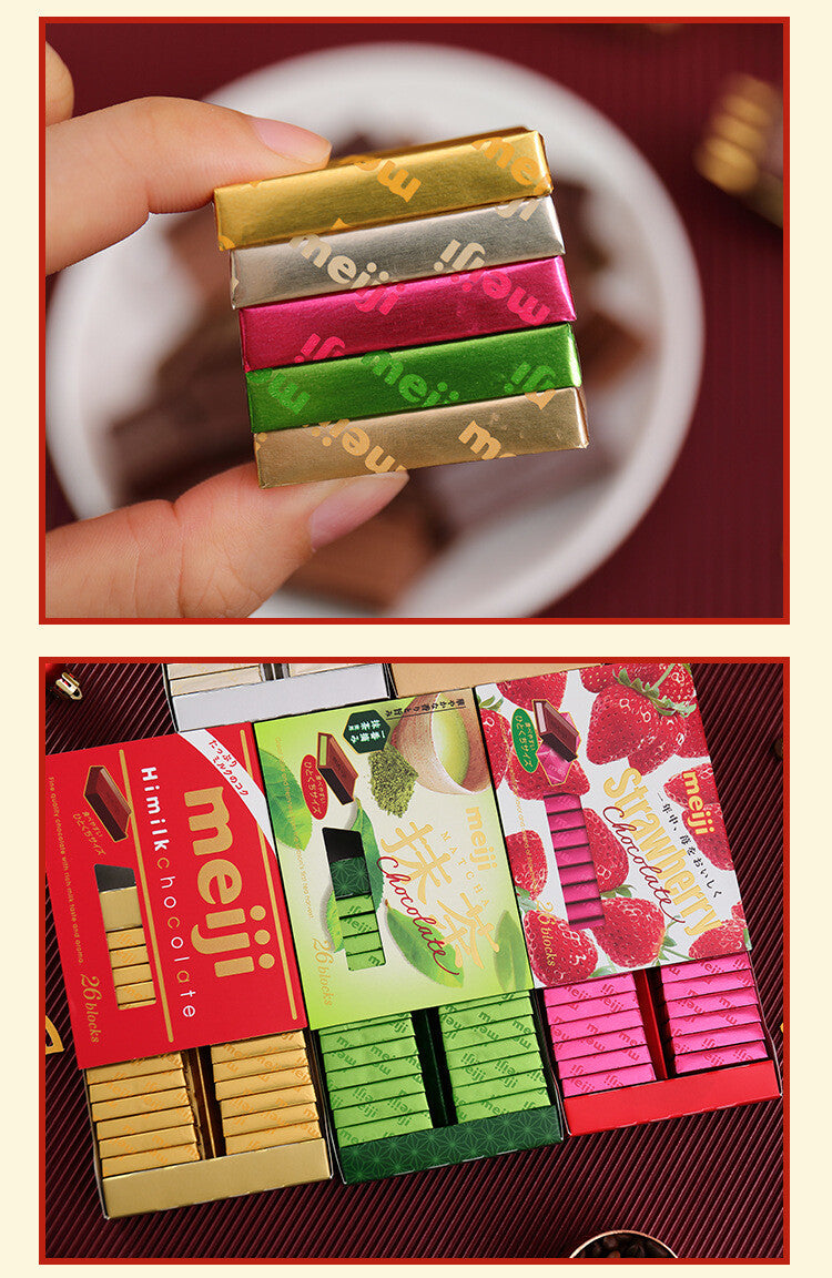 Meiji Piano Chocolate Milk Strawberry Sandwich Chocolate Japan Snack 120g / Bag
