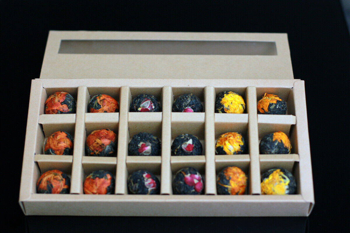 HelloYoung 108g Yunnan Pu-erh Tea Raw Tea Rose Black Tea Dragon Pearl Jasmine Dragon Pearl