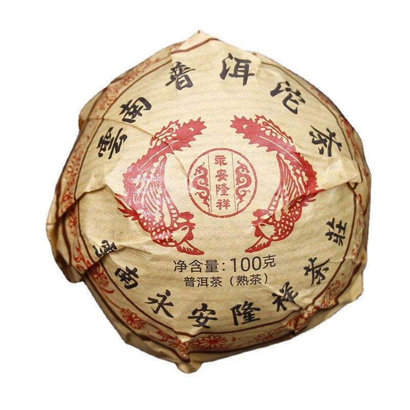 100g Golden Bud Tuo Cha Black Tea 2019 Yunnan Phoenix Tuocha Pu'er Ripe Tea