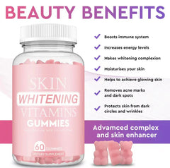 SKIN WHITENINGT Glutathione Gummies Vitamin Skin Care 60 Gummies