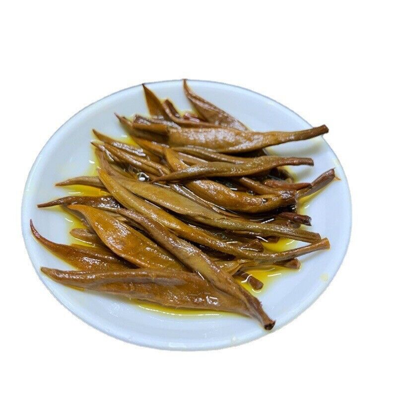 Yunnan Dian Hong Tea Fengqing Big Golden Needle Black Tea Bulk Tin 500g