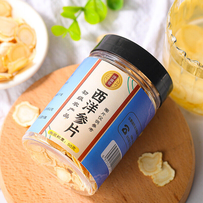 HelloYoung 50g cans of American ginseng slices soft can take ginseng can be health