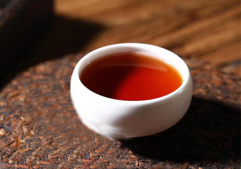 357g Yunnan Pu'er Tea Golden Bud Tribute Cake Cooked Tea Cake Old Ripe Tea