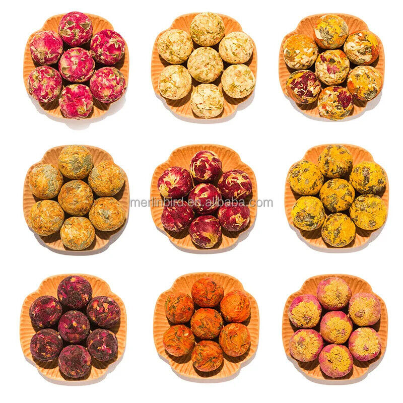 New Beautiful Colorful Detox Herbal Blooming Flower Tea Ball 20pcs
