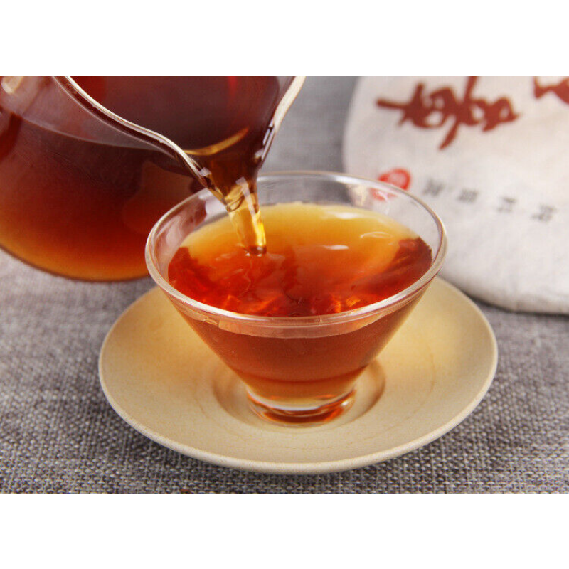 357g Black Tea Yunnan Pu'er Tea Pu'er Tea Ancient Tree Pu'er Tea Ripe Tea Cake