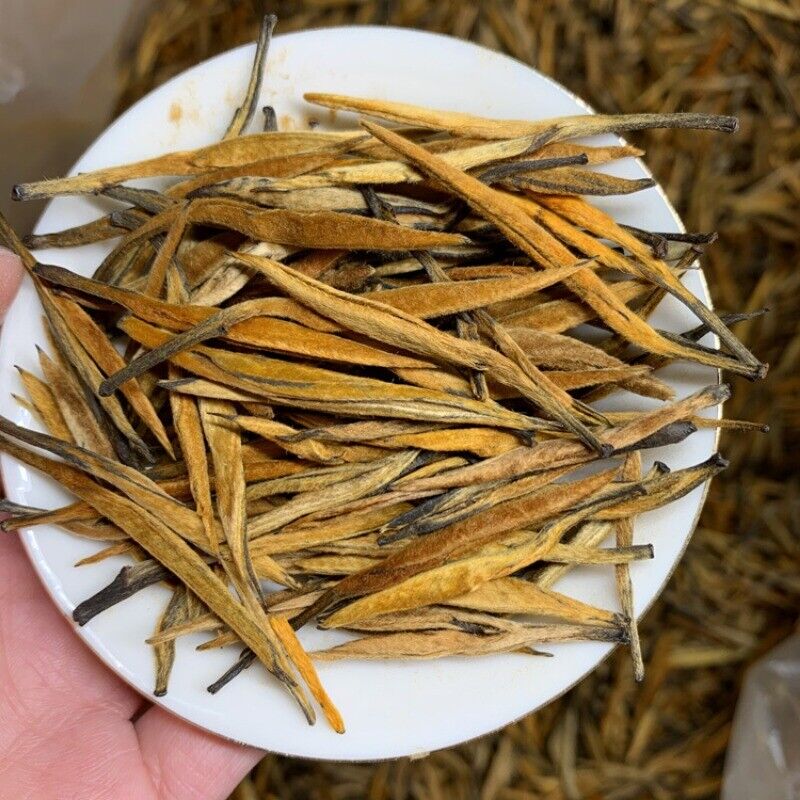 Yunnan Dian Hong Tea Fengqing Big Golden Needle Black Tea Bulk Tin 500g