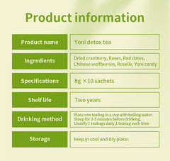 Yoni Detox Tea Beauty Formula Cranberry Female for Women Health