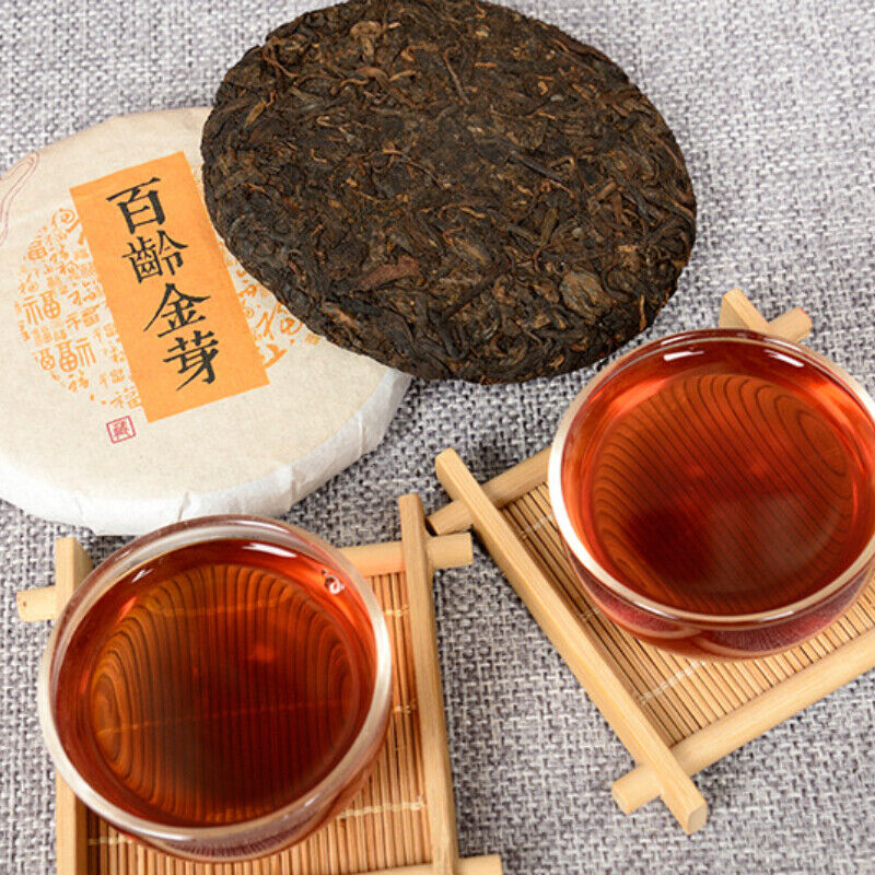 100g Yunnan Pu-Erh Tea cooked tea cake Bailing Golden Bud cooked cake