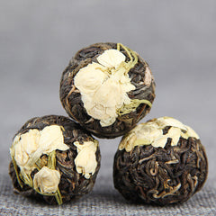 HelloYoung Ancient Tree Flower Pu-erh Tuocha  Yunnan Jasmine Pu'er Dragon Ball Raw Tea 500g