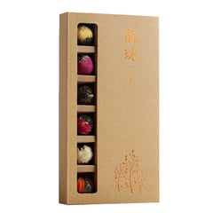 Puer Longzhu 18pcs Raw Tea Rose Jasmine Peony 6 Flavors Combination Flower Tea
