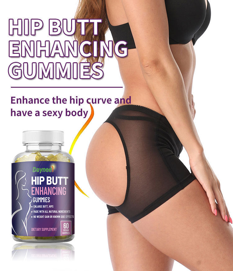 Hip Butt Enhancing Gummies - Big Butt Capsule, 60 Capsules per Bottle, Natural