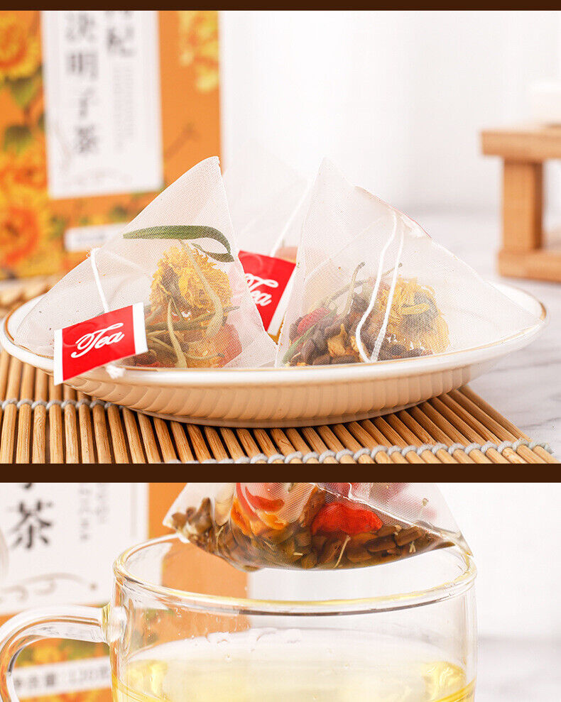 Authentique chrysanthème goji thé aux graines de cassia sachet triangulaire 120G