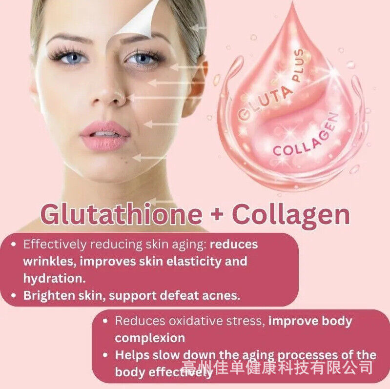Glutathione Collagen Glow Anti-aging skin Whitening Gummies 60pcs