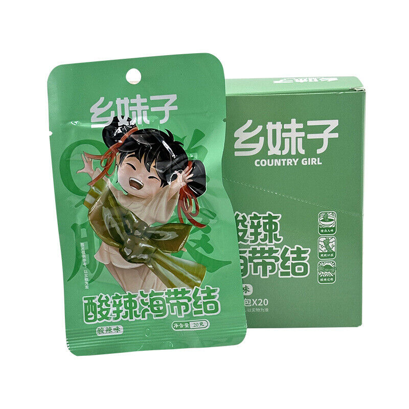 Spicy & Sour Seaweed Snacks Ready-to-Eat Seafood Treats 20g x 20 Packs