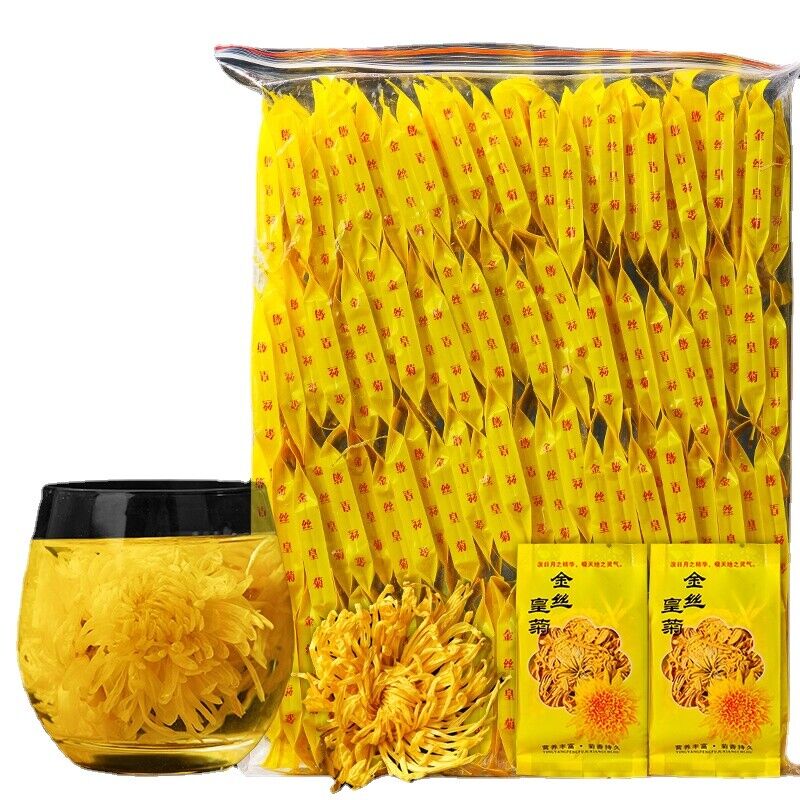 100pcs Kaiser Chrysantheme Tee Taschen Riesiger Goldener JU HUA Blühender Tee
