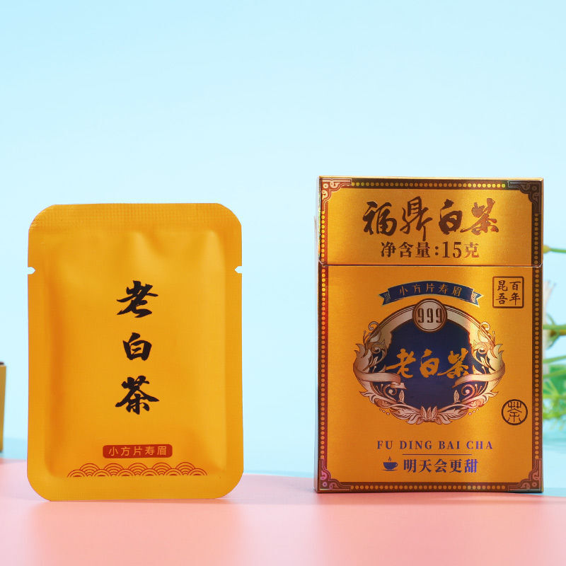 HelloYoung Fuding White Tea Shoumei Old White Tea Small Square Piece Bag Cookie Tea 150g