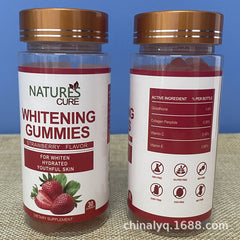 Collagen Whitening Gummies Strawberry Flavor Natural Gummy Candies 30/pieces