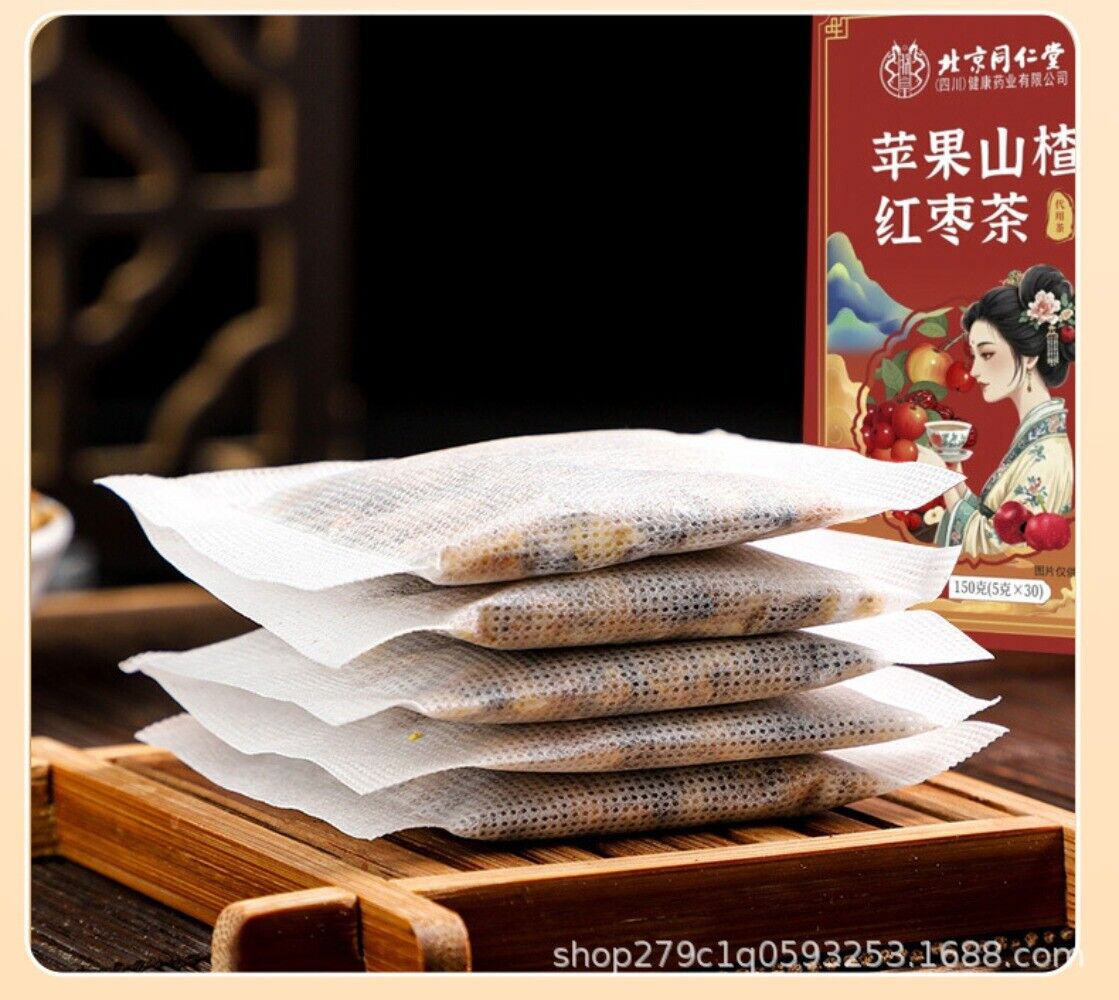 Women's Wellness Tea Apple Hawthorn Jujube Herbal Blend  Caffeine Free Bags