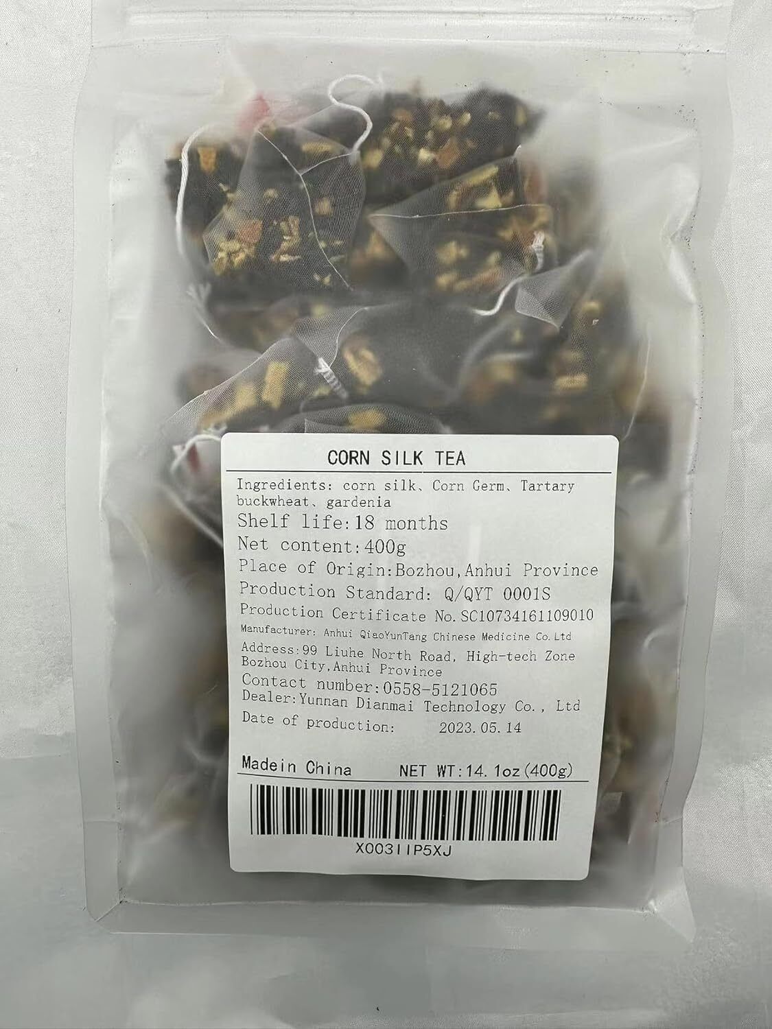 400g(14.1oz) Corn Silk Tea Caffeine-Free Sugar-Free Bleach (50 Special Pack)