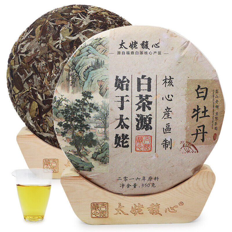 HelloYoung 350G Fuding white tea white peony cake Panxi Ming Qian spring flowers honey tea
