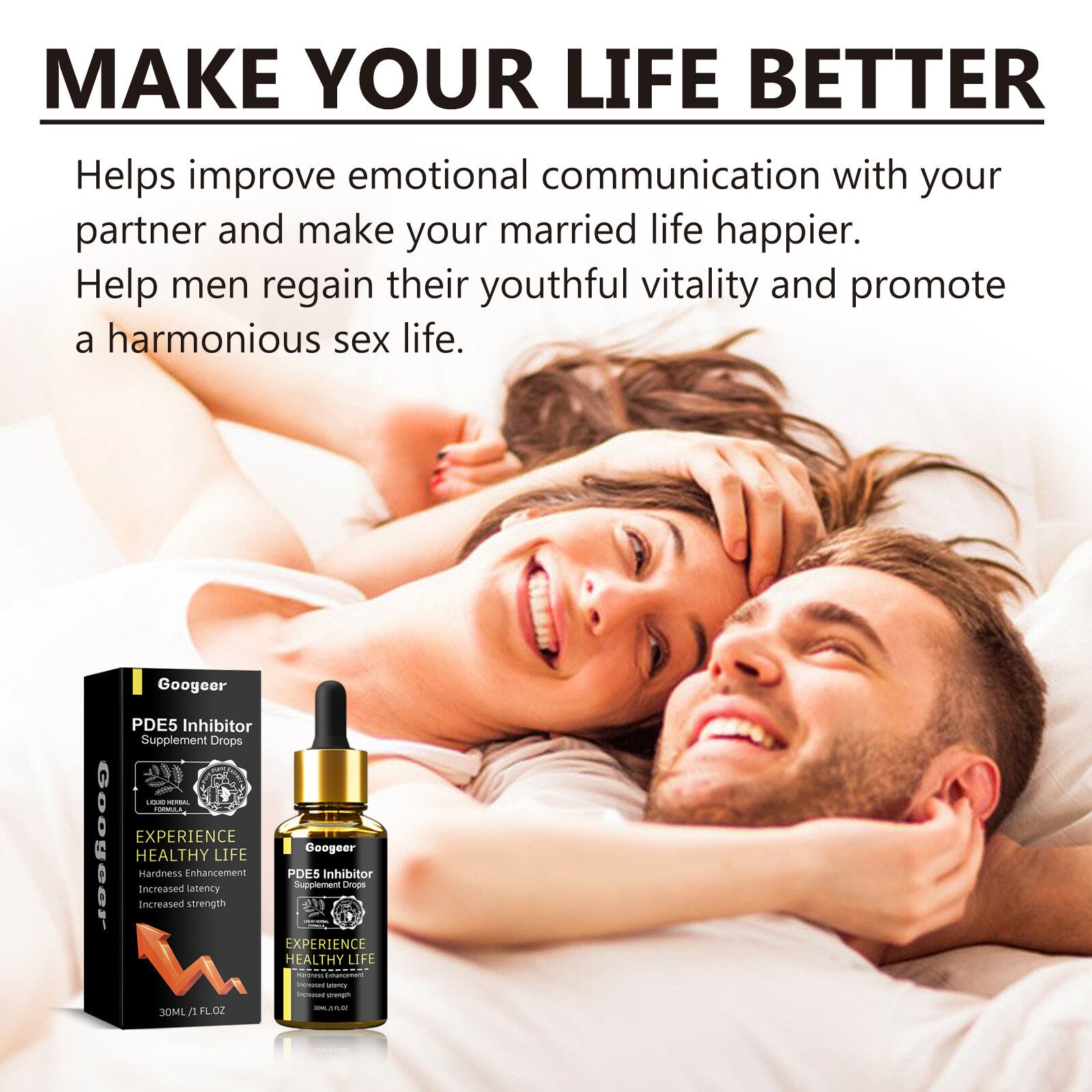 PDE5 Inhibitor Supplement Drops Natural Male Enhancement Care Drops 2pcs