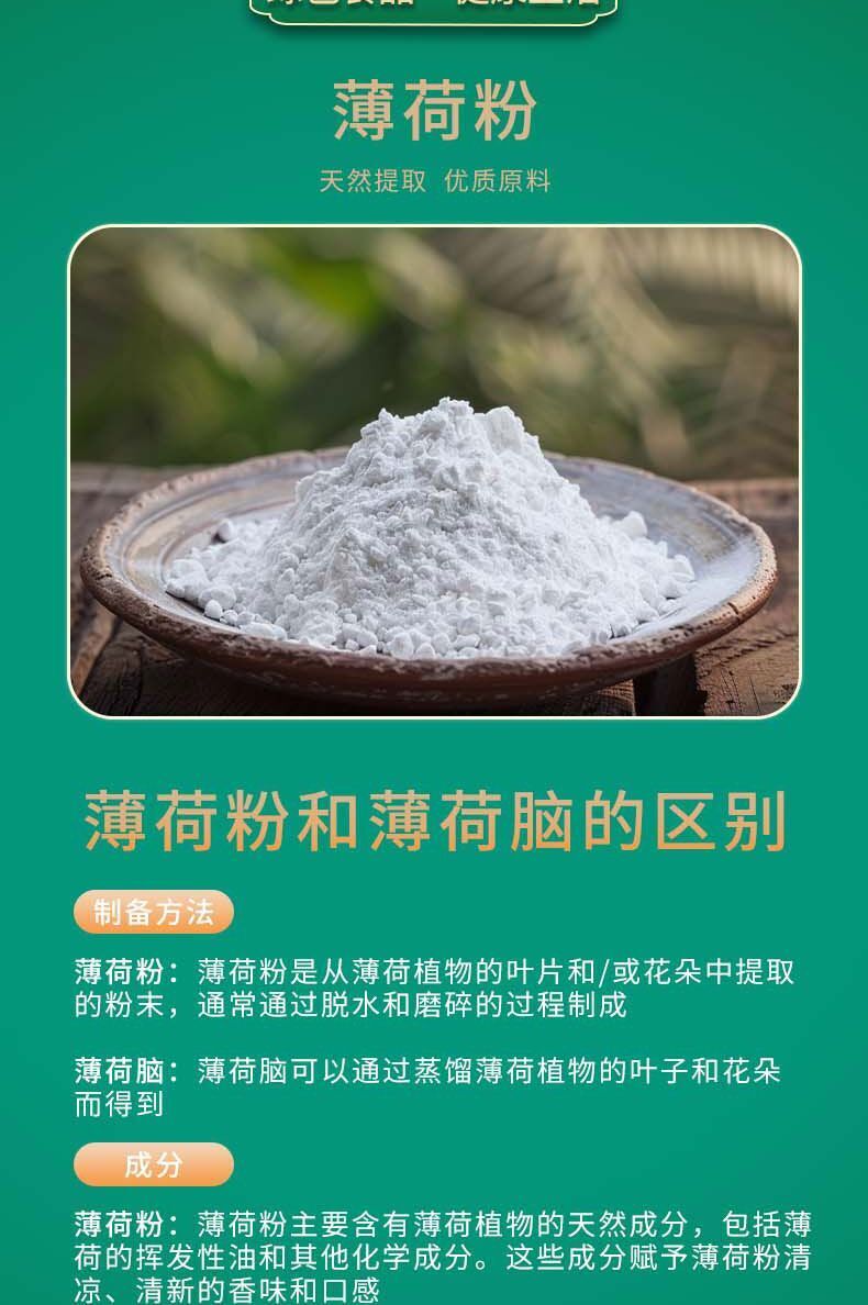 Food-Grade Mint Powder Pure Freshly Ground Mint Leaf Extract for Baking & Drinks