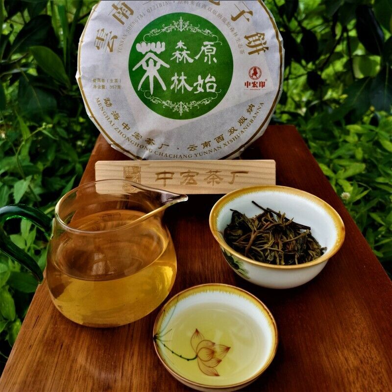 357g/12.59oz Natural Arbor Cha Pu'er Tea Organic Green Tea Cake Health Care  tea