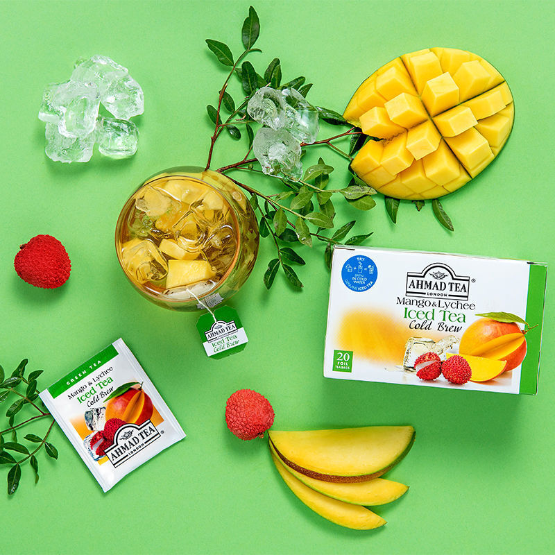 Man Mango Lychee Flavored Green Tea Cold Brew 20 Teabags Boxed Fruit Tea Bags