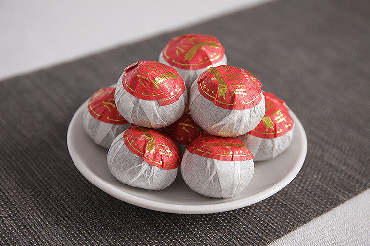 250g Bamboo Basket Yunnan Puerh Tea Xinhui Xiaoqingkang Palace Puerh Ripe Tea