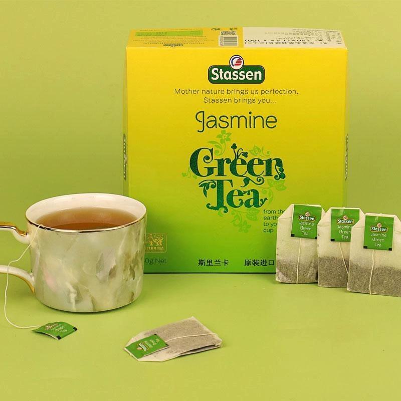 100 Teabags/Box Stassen Bagged Tea  Naked Jasmine Green Tea Flavored Tea