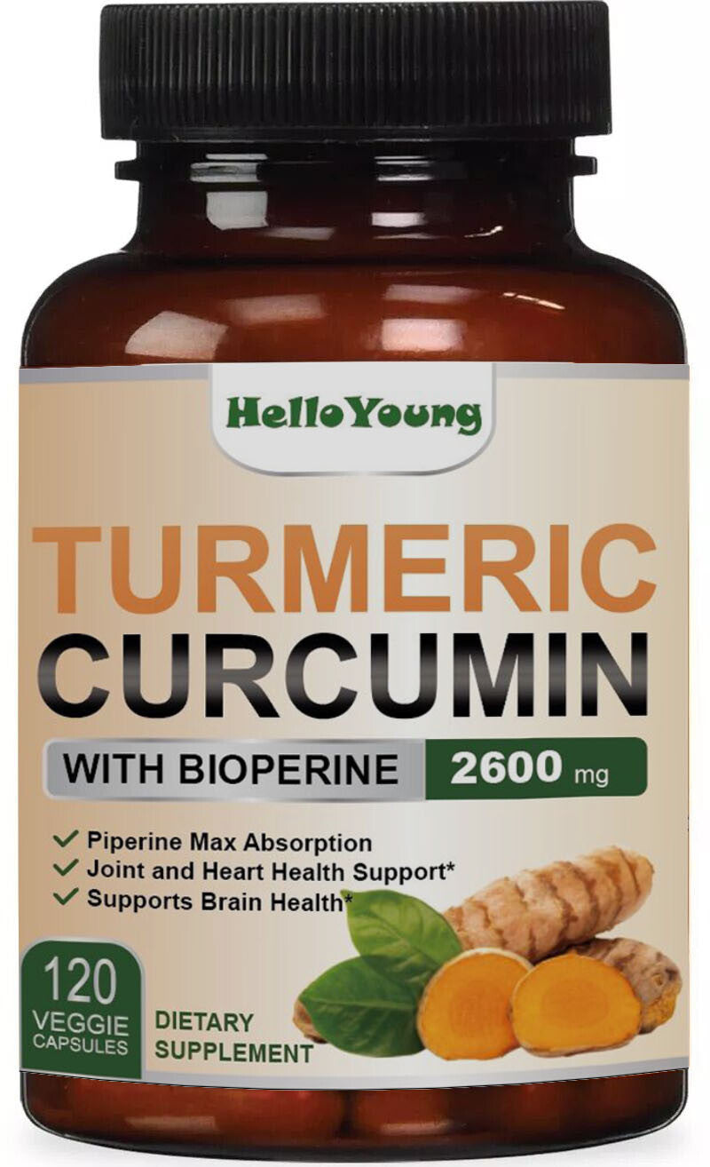 ORGANIC TURMERIC CURCUMIN CAPSULES~MG~ 30 CAPS~ ANTI-INFLAMMATORY 800 MG