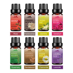 Essential Oils 100% Pure Natural Therapeutic Massage Oil 10 mL*8-piece Set
