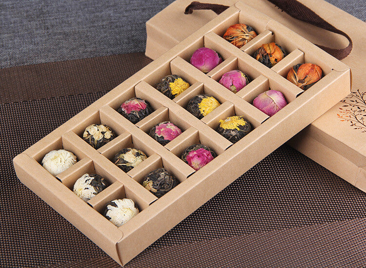 Floral Yunnan Pu'er Raw Tea Dragon Ball Lily Rose Jasmine Peony Flower Tea