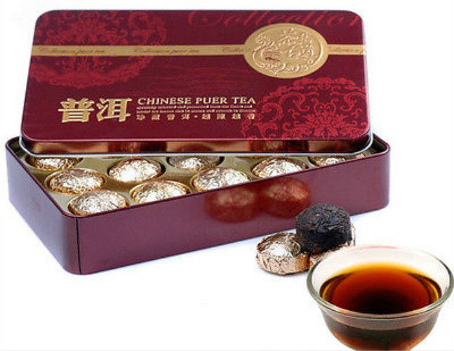 HelloYoungHot Sale 185g Black Tea 15 Pcs Gift Packing Cooked Pu Er Tea Pu-erh Tea Tin Box