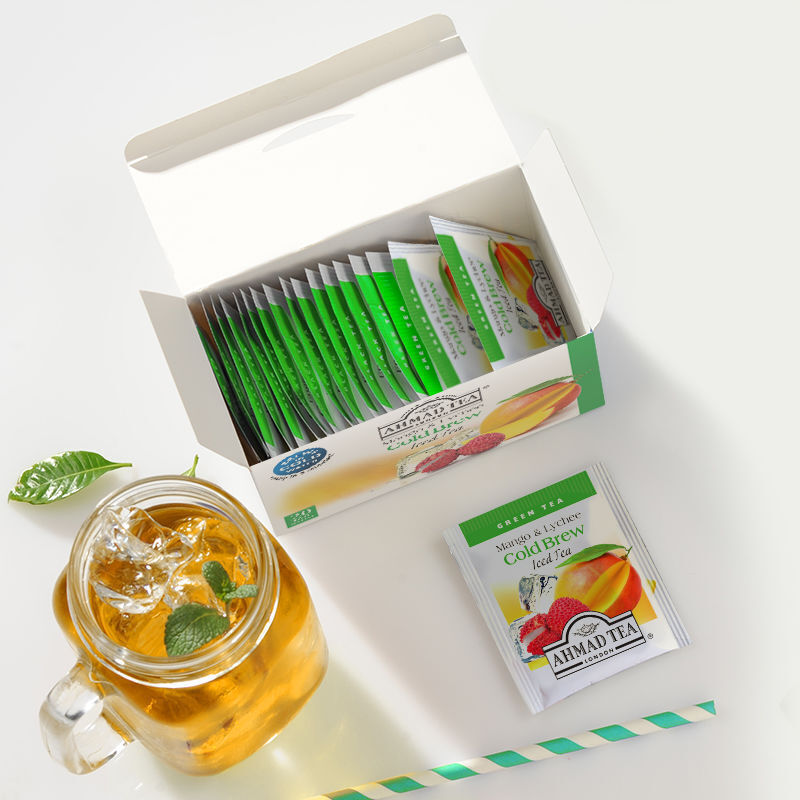 Man Mango Lychee Flavored Green Tea Cold Brew 20 Teabags Boxed Fruit Tea Bags