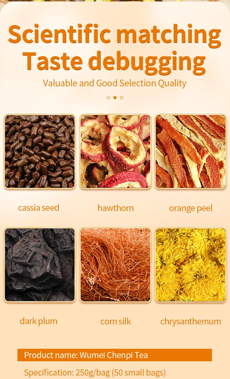 Orange Peel Tea Dark Plum Wumei Chenpi Tea Herbal Tea 250g